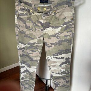 RAMEY BROOK NY CAMO JEANS SZ 28 NW STRETCH STRAIGHT